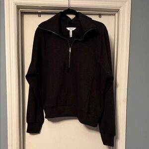 SPANX Black 1/2 Zip Air Essentials